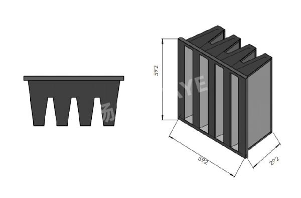 14sqm Area HEPA Media Filter V Bank Air Conditioner Filters