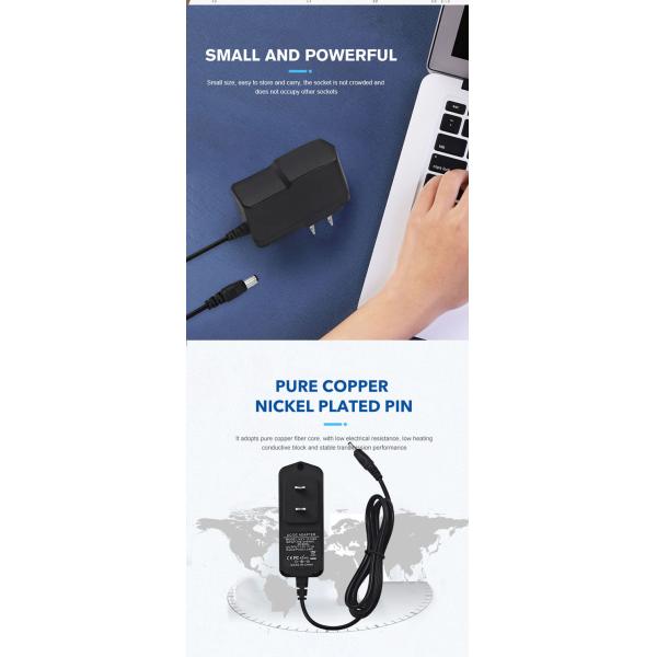 Black Led Power Adapter Ac Dc Us Eu Uk Au Plug Wall Mount 12v 1a