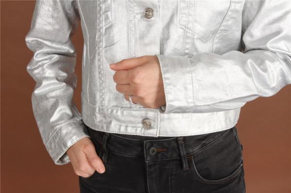 Ladies Denim Jacket, Women's denim jacket , shinny fabric, cheap price