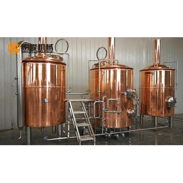 10HL Red Copper Beer Brewing Kit , Electric / Steam Heated Beer Fermentation Equipment