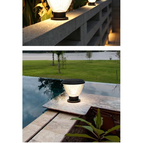 Solar Garden Lights Pillar Gate LED Light for Garden Landscape Courtyard Decoration