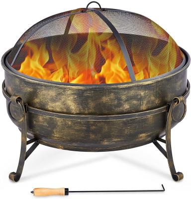 31 Inch Outdoor Brazier Charcoal Burning Fire Pit For Patio Backyard Camping