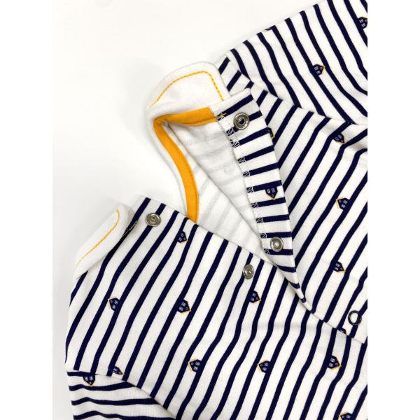 Long Sleeve Cute Baby Rompers Romper Yarn Dyed Ring Snaps