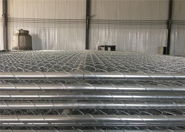 chain mesh temporary construction fence 8ft x 12ft  mesh 2-3/8 inch mesh opening x 11.5 gauge wire