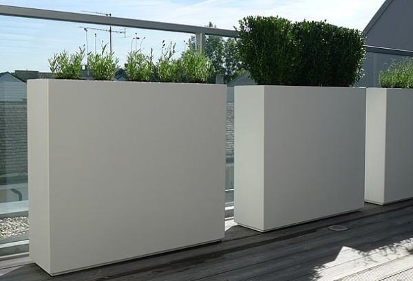 Gráfico Planteiras de flores de resina de fibra de vidro de estilo moderno Potes de plantas de FRP para decoração