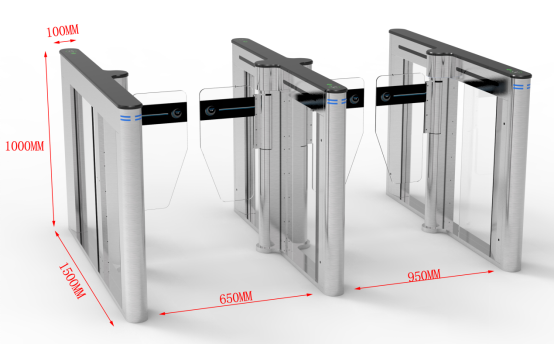 Alta seguridad 304 SS Puerta de tornillo antiprisionero Bajo ruido Reconocimiento facial Puerta E para edificios públicos