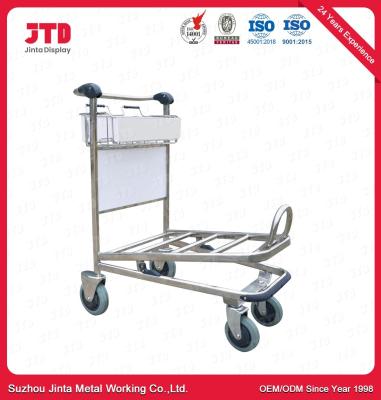 Double Layers Airport Baggage Trolley Hotels Four Wheel Trolley Cart