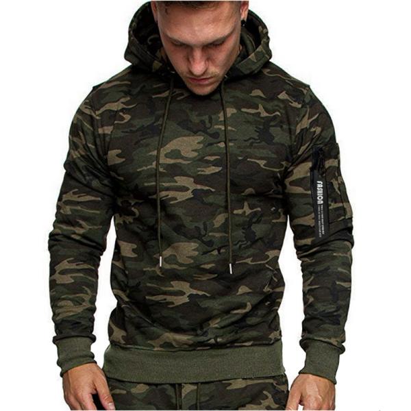 2023 men's fashion camouflage sweatshirt hooded sweater long sleeve coat Breathable