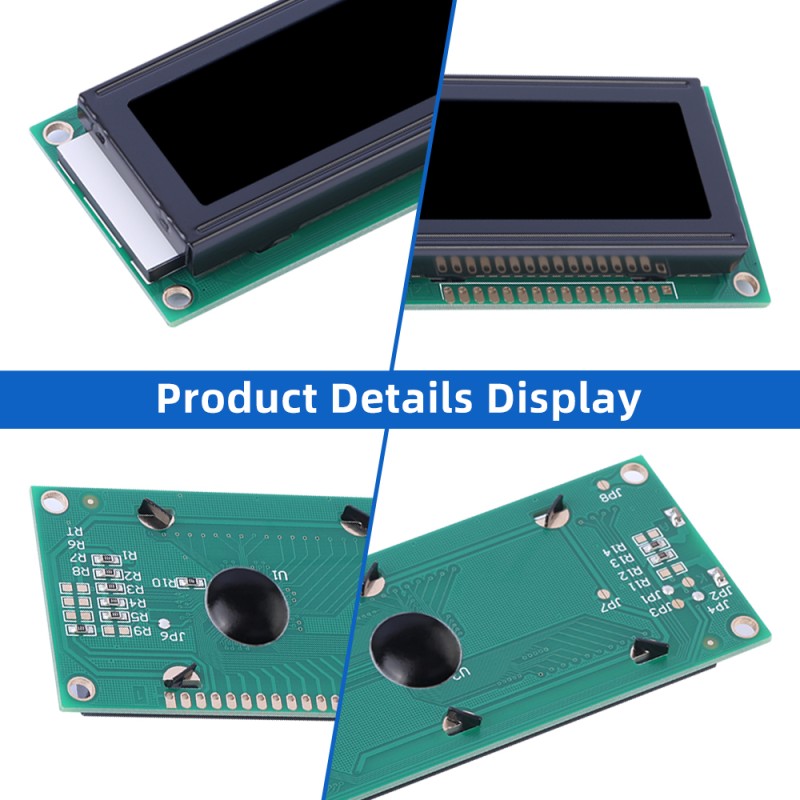 Cyrillic DFSTN Black Film 2002B High Brightness LCD Screen ST7066U Multi Language Font Library