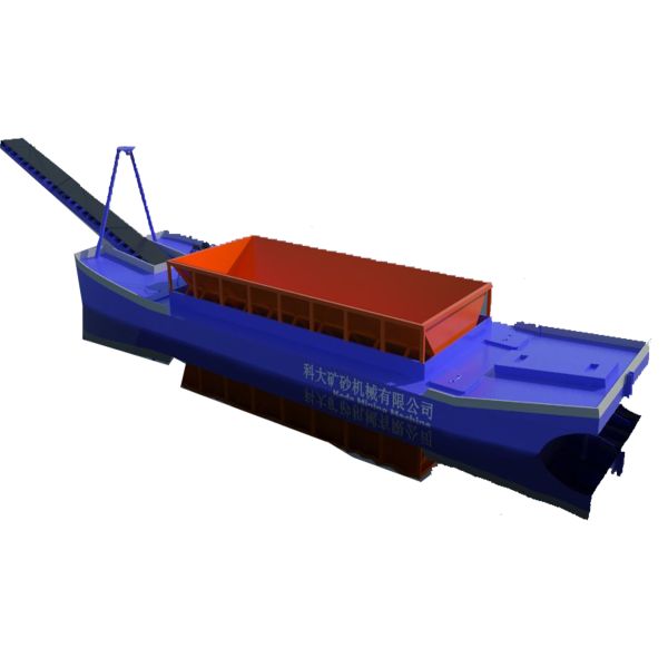 Diesel Engine Self-Unloading Sand Transport Barge for Land Reclamation with 10 Inch Draught