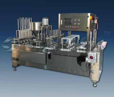 Gas Flushing Plate Top Liquid / Sauce Form Fill Seal Machine Para a Indústria de Alimentos / Bebidas