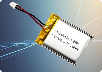 OiD632634C-520 3,7V 520mAh 1,5C Décharge 500 cycles Batterie au lithium polymère