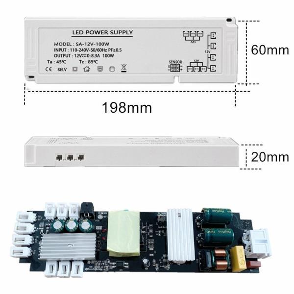 Capteur de Cabinet Light Switch de conducteur de Dimmable LED de triac de Constant Voltage 24V 12V