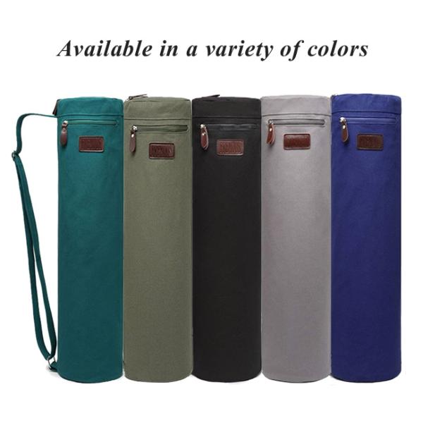 70×14cm Cotton Canvas Zipper Fashion Yoga Mat Bag Regular Color