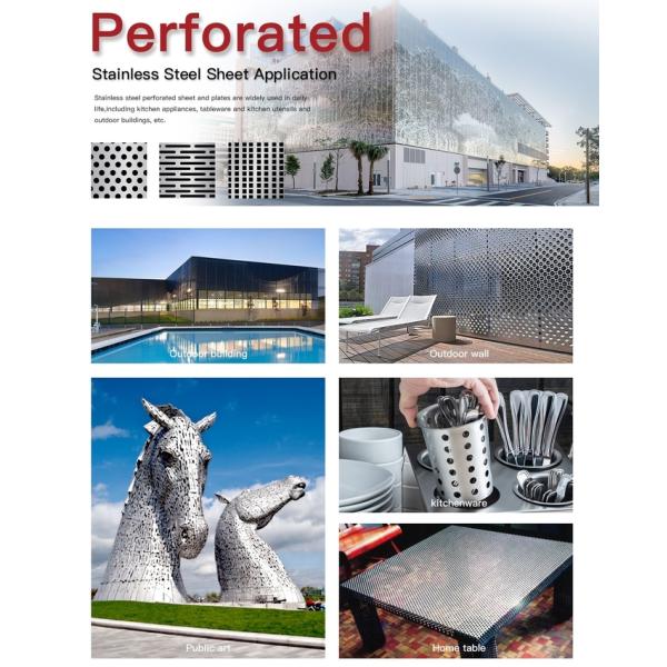 201 Hot Rolled Perforated Metal Sheet 4x8 4x10 2mm Perforated Stainless Steel Panels