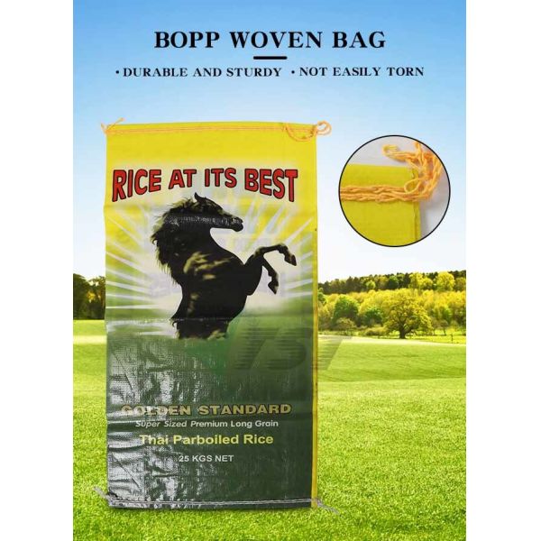 Eco Friendly BOPP Woven Bag With Handle Custom Logo Waterproof & Tear Proof