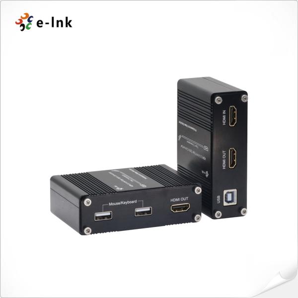 Mini HDMI 2.0 KVM Extender, 4K 60Hz UHD, USB, 300m Fiber Optic, WDM Technology