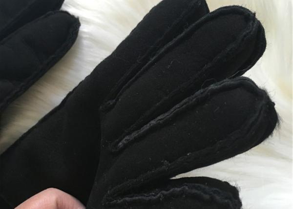 Men Genuine Sheepskin Leather Gloves Hand sewn stylish Shearling Gloves
