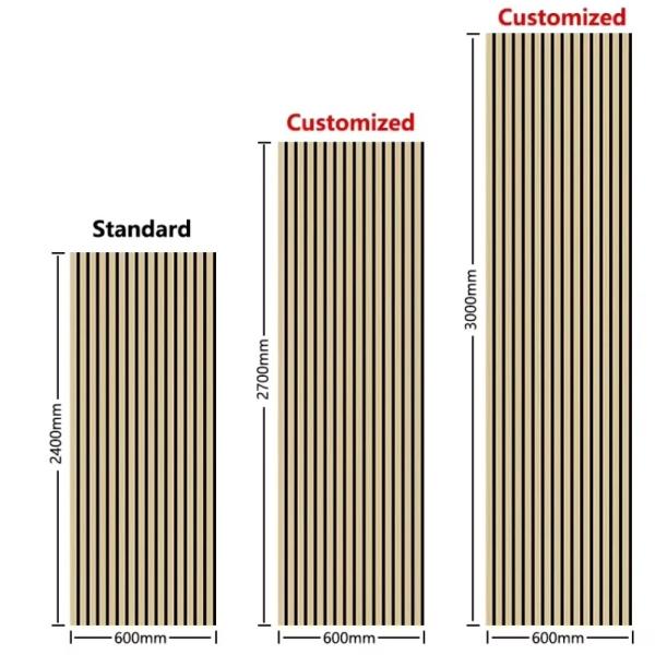 Modern Interior Soundproof Composite Wood Slats Wall Acoustic Absorbing Panels for Sound Absorption in Apartments Office