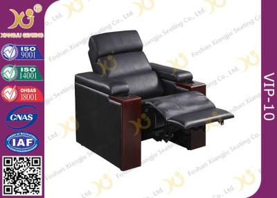 Shop Black Leather VIP Cinema Seats With Power Recline Optional Home Theater Sofa