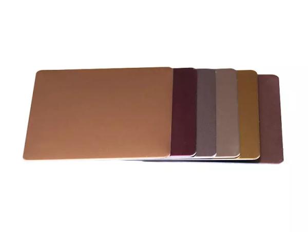 ISO9001 304 Gold Bead Blasted Stainless Steel Sheet Rustproof For Decoration