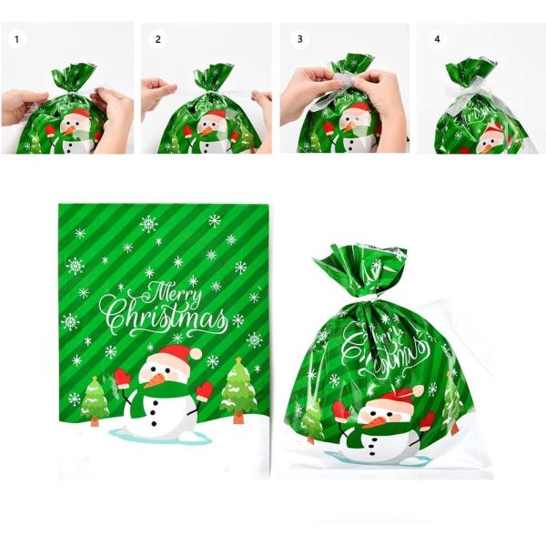 Christmas Goody 24X32cm Aluminum Foil Bag Reusable With Ties