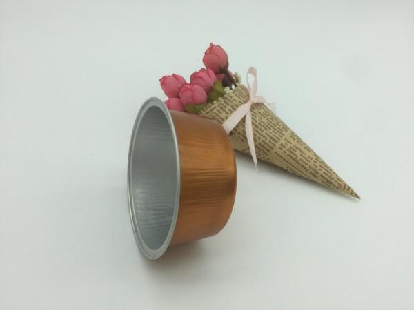 Takeaway Sheet Aluminum Foil Baking Cups , Foil Muffin Cups / Liners For Food Packing