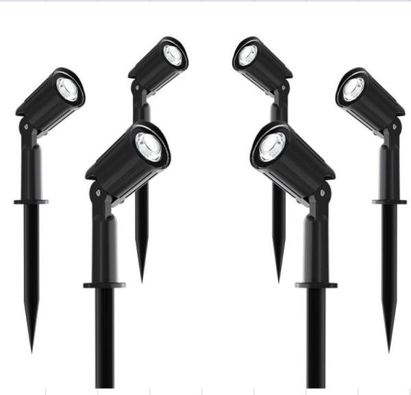 Six Heads IP66 LED Solar Pathway Lights 6500K For Outdoor Garden Walkway