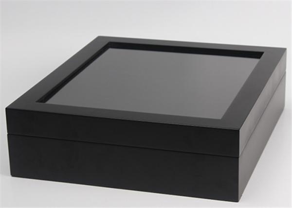 Black Square Watch Storage Box Luxury Waterproof Velvet 12 Slots 330 X 200 X 90mm