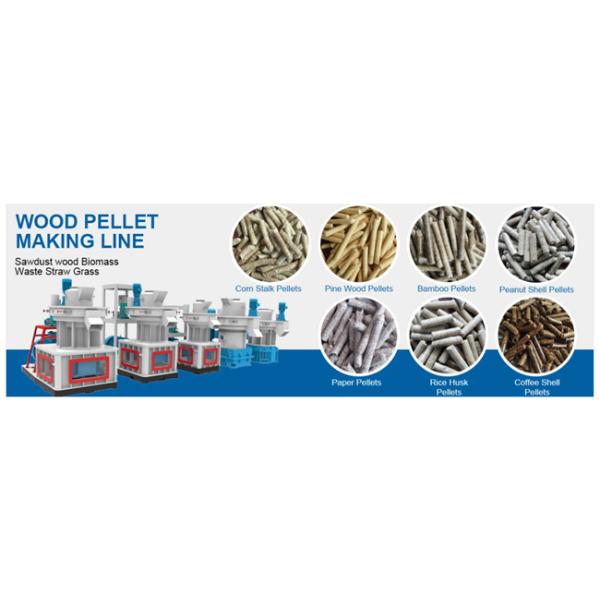 деревянная лепешка биомассы производственной линии 6-12mm лепешки 600-800kg/H делая машину