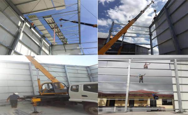 Painel de sanduíche de dobra do Glasswool da construção da construção de aço Q355