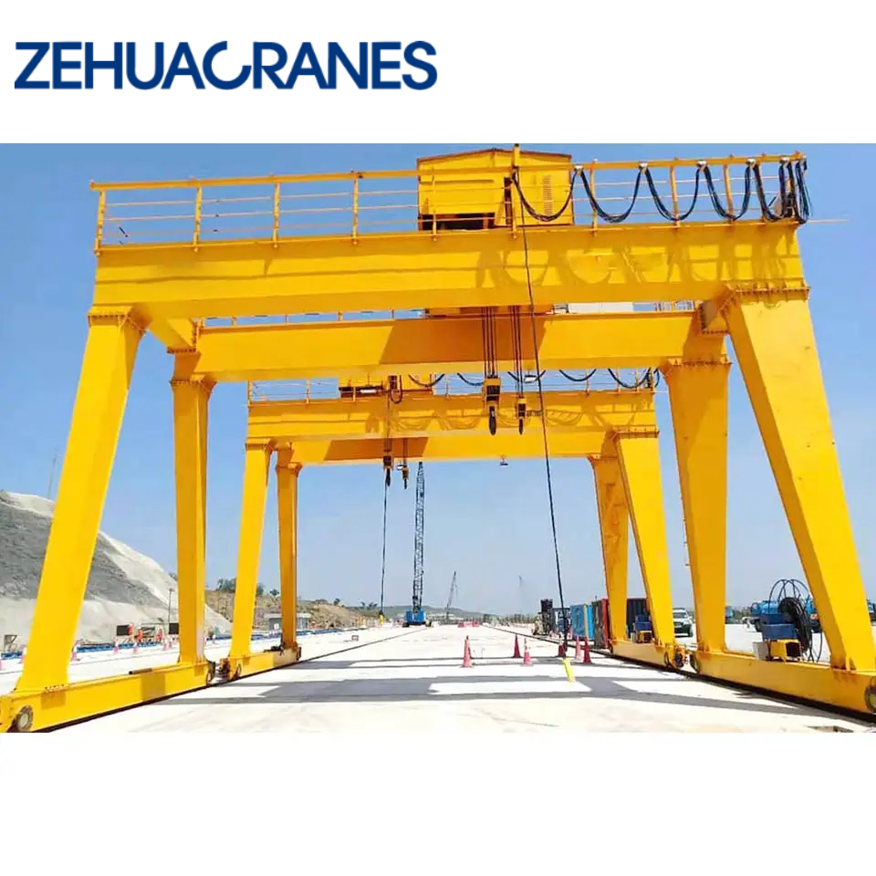 New Design European Standard Double Beam Gantry Crane 5 Ton 20 Ton Double Girder Cranes Cabin Control Industry Using