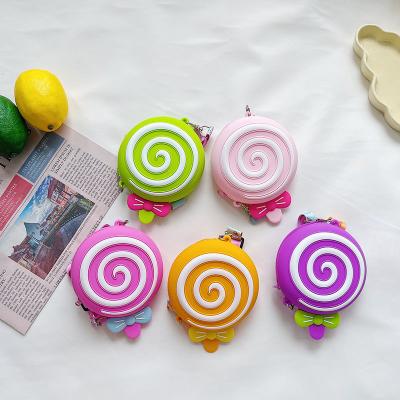 Lollipop Purse Crossbody Bag Lovely Lollipop Pouch Wallet Key Bag Shoulder Bag Pencil Case For Kids School Supplies