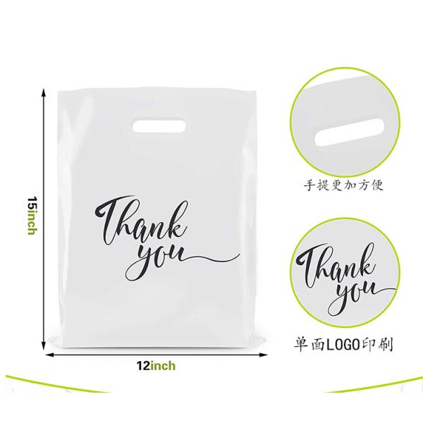 Die Cut Handle Carrying Shopping Bags 200 Microns Gravure Printing