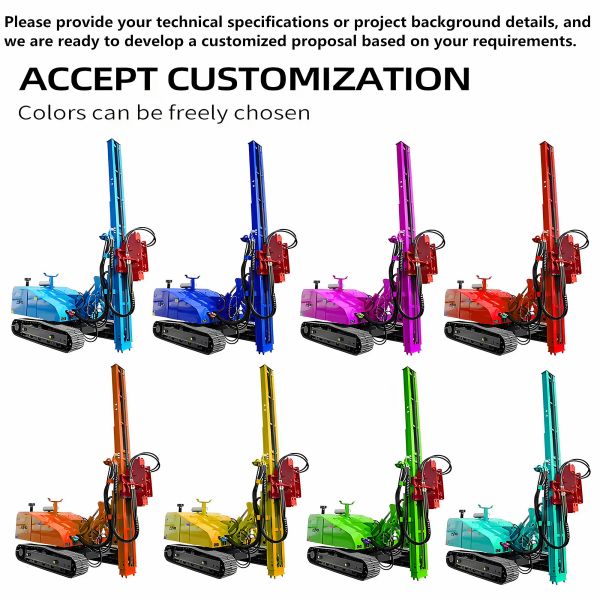 Anchor Piling Rig FIexible Angle Adjustment Hydraulic Drilling Rig Photovoltaic Pile Driver Machine