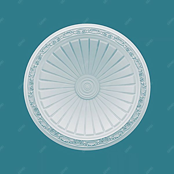 M-7203 High Density Urethane Rose Anti-Aging Precast Medallion Dome