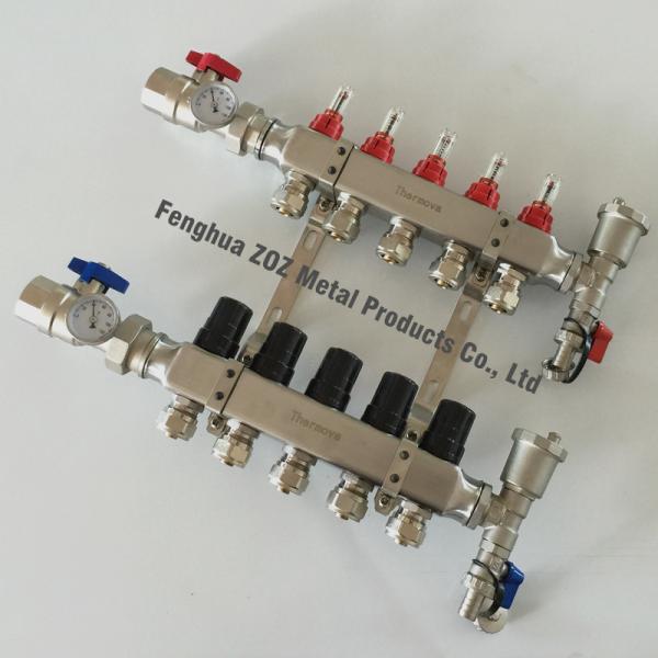 Stainless Steel UFH 4-Port Manifolds for Underfloor Heating systems