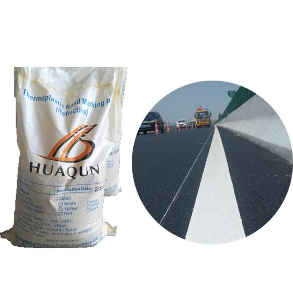 Thermoplastic Road Marking Paint Powder Coating with 180~220℃ Application Temperature 0-15% Intermix Glass Bead and 3 Minutes Drying Time