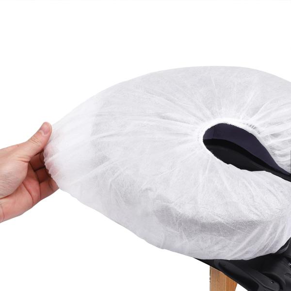Disposable Face Cradle Covers, Non-Woven U-Shaped Massage Pillow Covers, Fitted Face Pillow Cushion, Non-Sticking