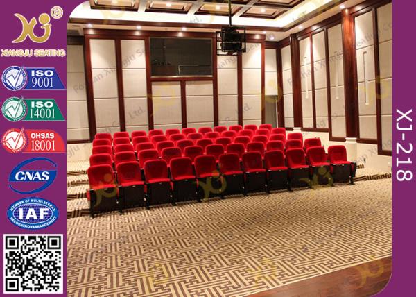 Polyurethane Foam Soft Padded Lecture Hall Seating Gravity Return Mechanism