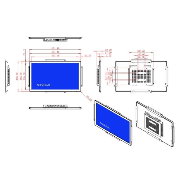 27-Inch High-Performance Visualization Platform for Manufacturing Equipment, Public Information Displays, Retail Advertising, and Security Monitoring