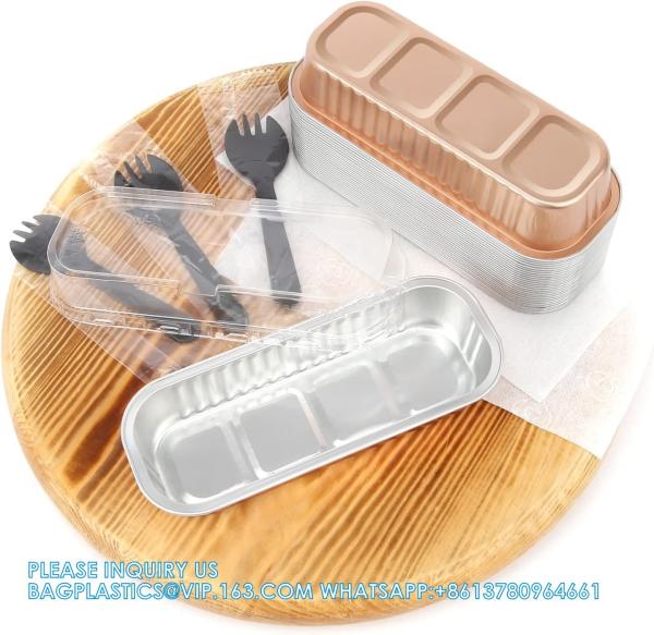 Loaf Pans With Lids Aluminum Foil Mini Cake Pans, Rectangle Baking Tins Containers For Brownie Muffin Bread