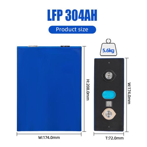 Categoria a da bateria lifepo4 310ah da VÉSPERA 310ah lifepo4 para a pilha prismático da pilha lifepo4 304ah 3.2V FLP do carro