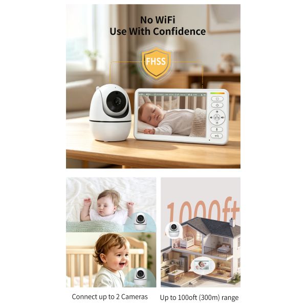Eco Mode Support High Definition Infant Monitor Offering 23 Hours VOX Mode Battery Designed for Infant Safety Monitoring