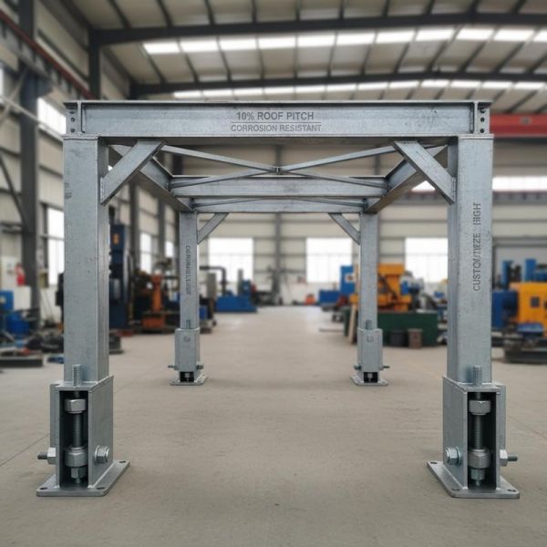 10% Roof Pitch Steel Structure Truss with Corrosion Resistance and Customizable Height for Heavy Duty Applications