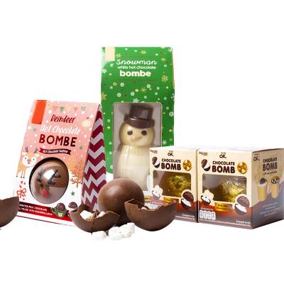 Solid Chocolate Marshmallow Candy With Mini Marshmallow Bomb