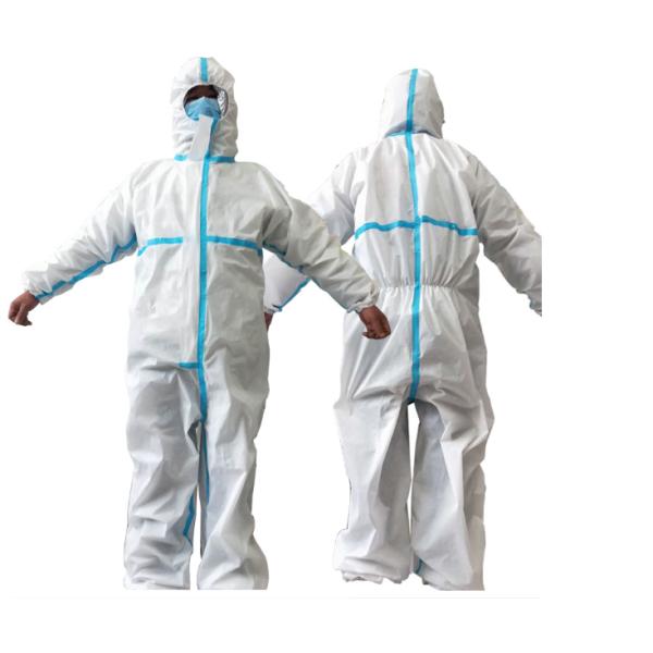 Anti Splash Safety Disposable Coverall Suit Pp Pe Material No Stimulation