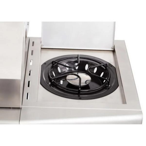 Черные большие емкости из нержавеющей стали грили троллейбусный барбекю с газовым боковым горелкой