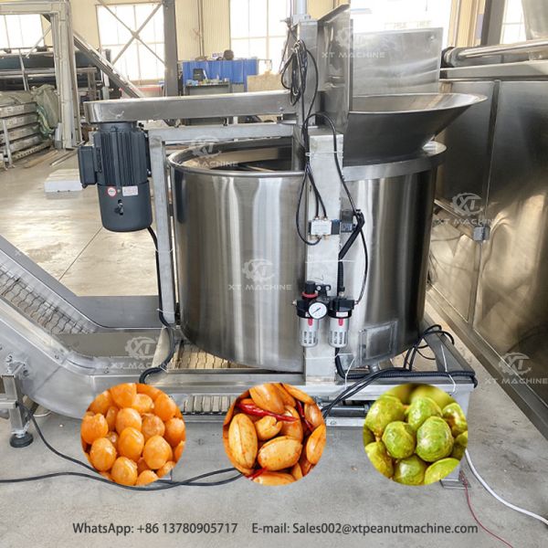 Fully Automatic Fried Nut Snack Making Machine SS304 Frying Production Line for Nut Processing Plants