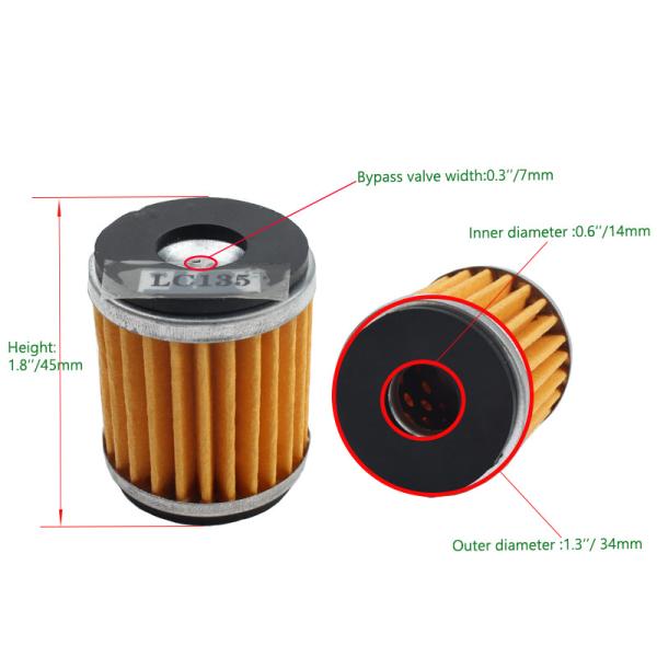 Cuadro de papel Accesorios para automóviles Filtro de aceite para motor de motocicletas adecuado para GS GN250 NS200 LC135 BM150 SHOGUN TVS-KING